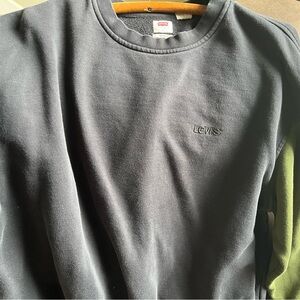 Levi's Charcoal Gray Crewneck Sweatshirt with Subtle Logo